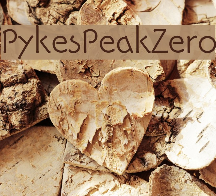 PykesPeakZero Font examples