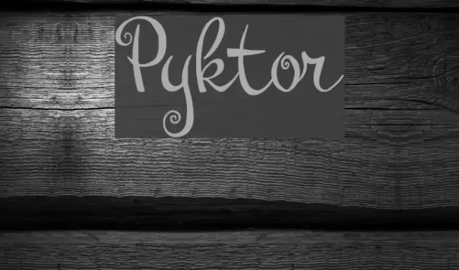 Pyktor Font examples
