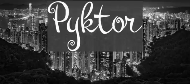 Pyktor Font examples