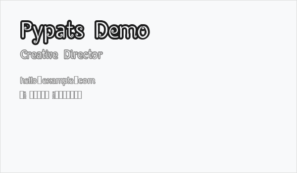 Pypats Demo Business Card