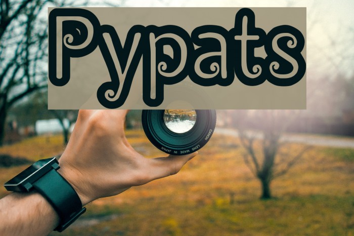 Pypats Font examples