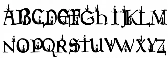 Pyramid Purr Schriftart Groß