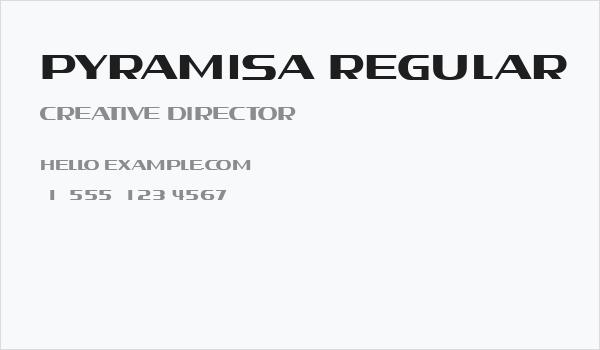Pyramisa Regular Business Card