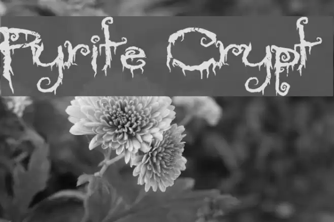 Pyrite Crypt Font examples