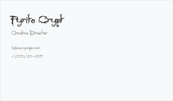 Pyrite Crypt Business Card