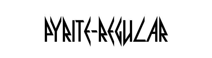 Pyrite-Regular  Frei Schriftart Herunterladen
