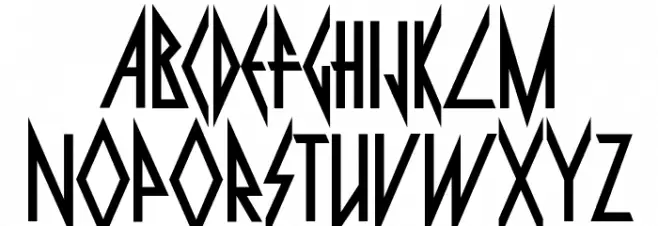 Pyrite-Regular Font Litere mari