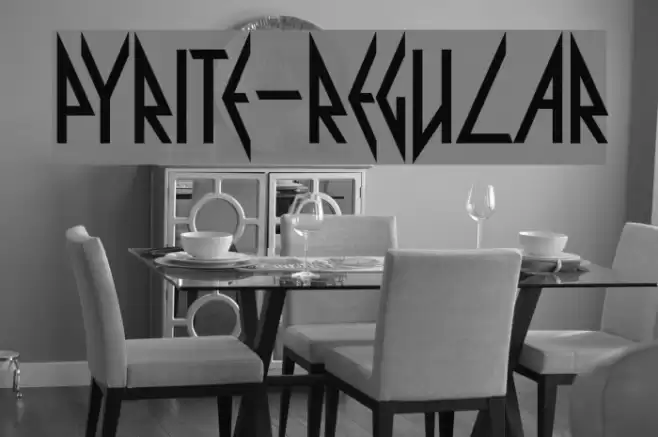 Pyrite-Regular Font examples