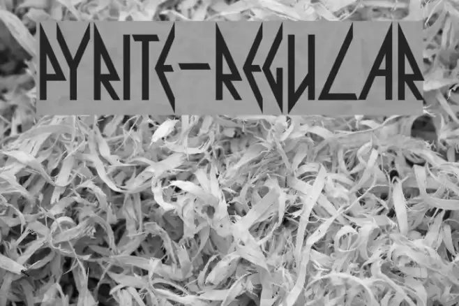 Pyrite-Regular Font examples