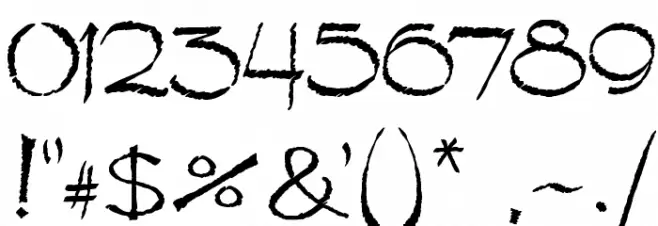 Pyrite Scrypt Font OTHER CHARS