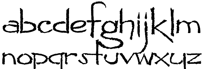 Pyrite Scrypt Font LOWERCASE