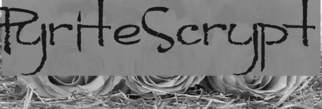 PyriteScrypt Font examples