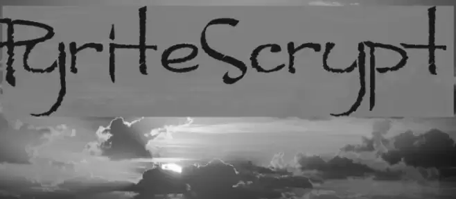 PyriteScrypt Font examples