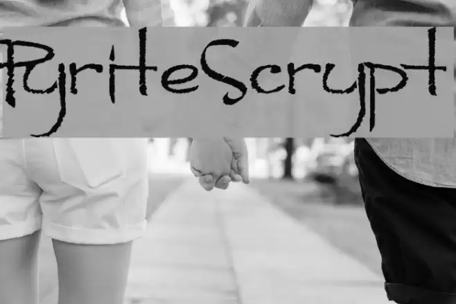 PyriteScrypt Font examples