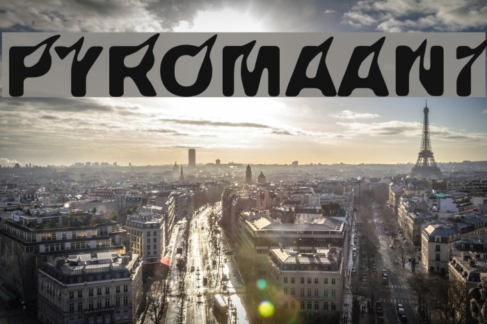 Pyromaani Font examples
