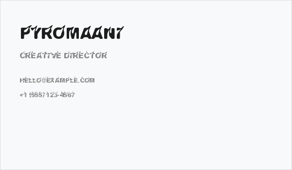 Pyromaani Business Card