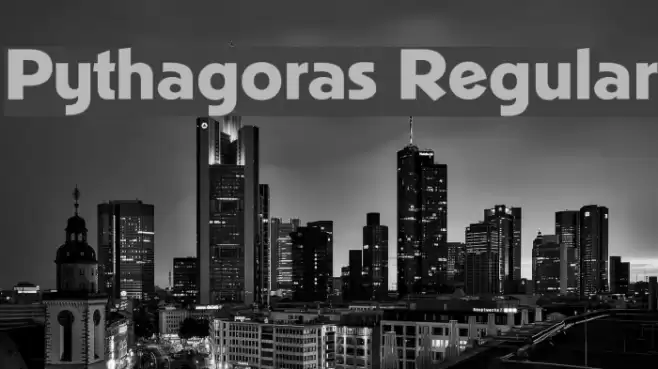 Pythagoras Regular 字体 examples
