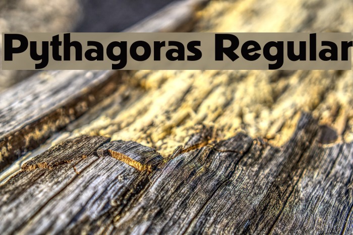 Pythagoras Regular Font examples