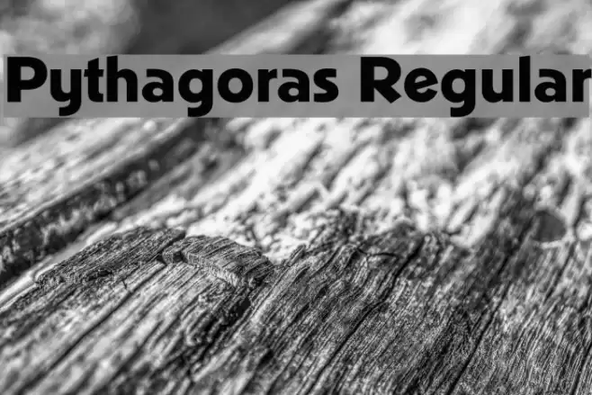Pythagoras Regular 字体 examples