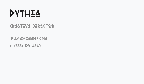 Pythia Business Card