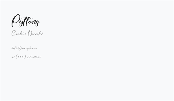 Pyttons Business Card