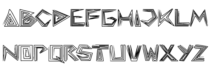 pyramid inverted Font LOWERCASE
