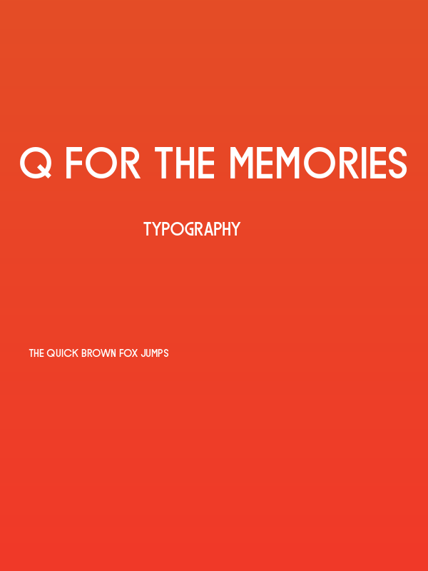 Q for the Memories Poster