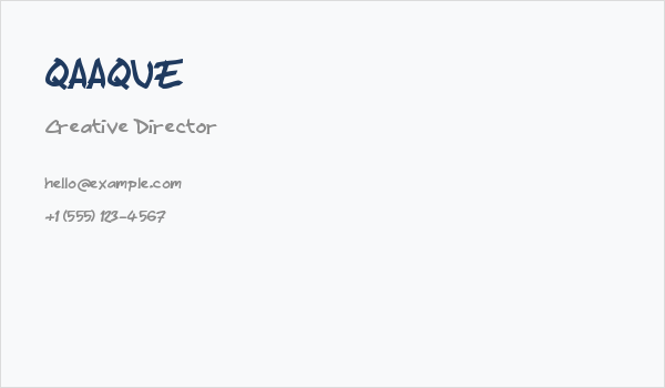 QAAQUE Business Card