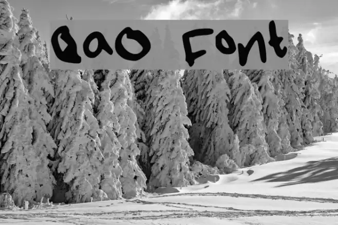 QaO Font examples