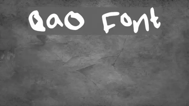 QaO Font examples
