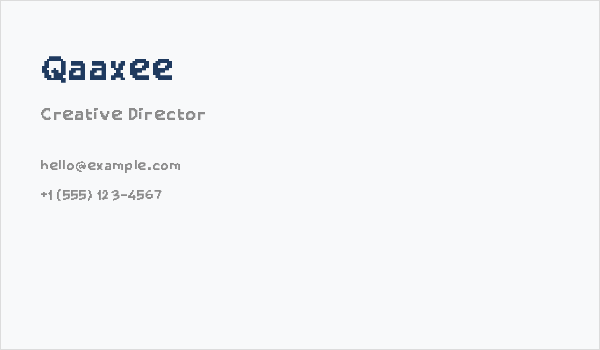Qaaxee Business Card