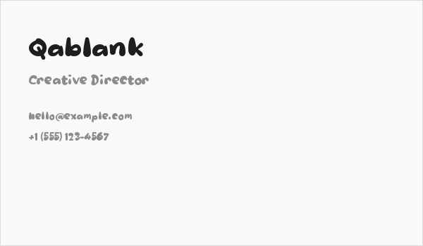 Qablank Business Card