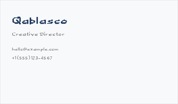 Qablasco Business Card