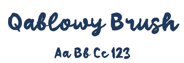 Qablowy Brush Font Preview