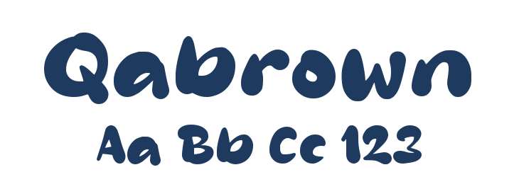 Qabrown Font Preview