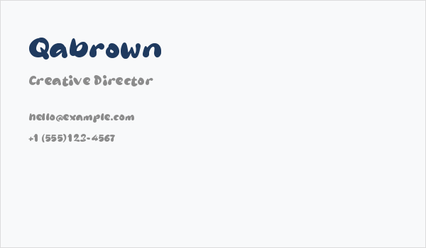 Qabrown Business Card