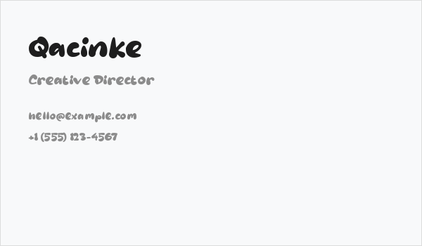Qacinke Business Card
