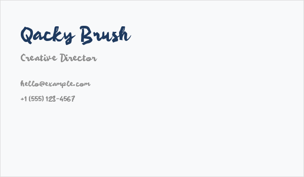 Qacky Brush Business Card