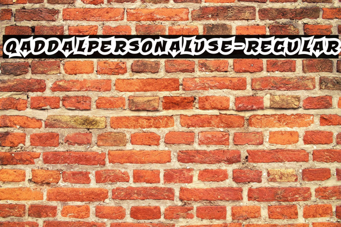 QaddalPersonalUse-Regular Example 1