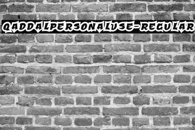 QaddalPersonalUse-Regular Fuentes examples