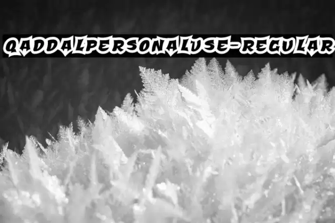 QaddalPersonalUse-Regular Fuentes examples
