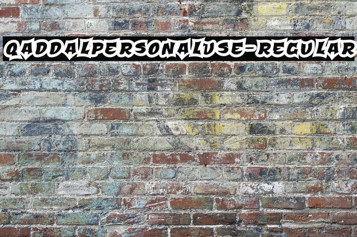 QaddalPersonalUse-Regular Example 3