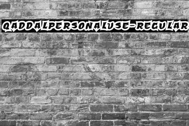QaddalPersonalUse-Regular Fuentes examples