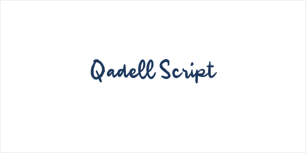 Qadell Script Logo