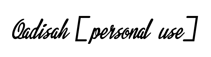Qadisah [personal use]  フリーフォントのダウンロード