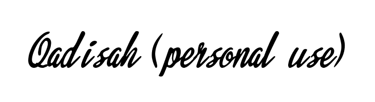 Qadisah (personal use)  font caratteri gratis