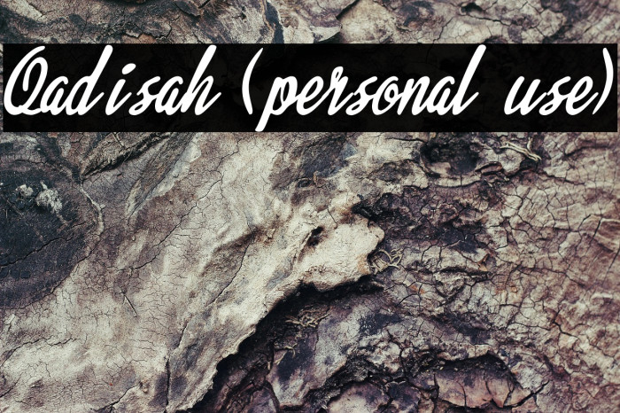 Qadisah (personal use) Example 1