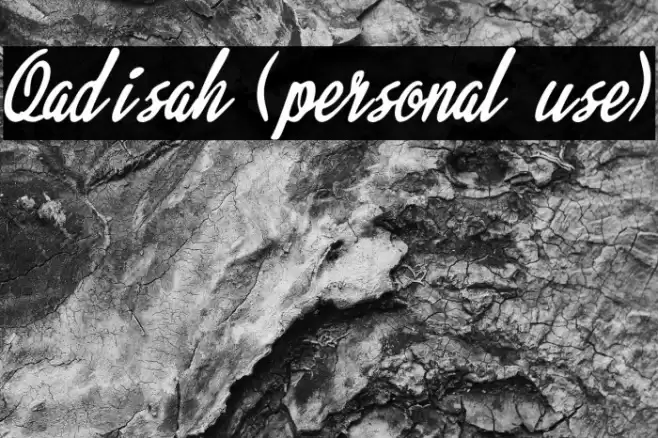 Qadisah (personal use) Fonte examples