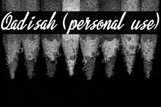 Qadisah (personal use) Fonte examples