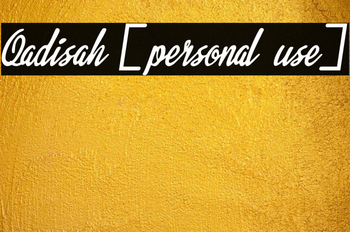 Qadisah [personal use] Example 2